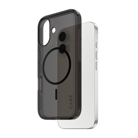 PanzerGlass CARE™ by ® Smokey Case w. Black MagSafe iPhone 17 custodia per cellulare Cover Nero
