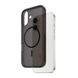 PanzerGlass CARE™ by ® Smokey Case w. Black MagSafe iPhone 17 custodia per cellulare Cover Nero