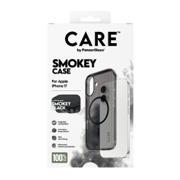 PanzerGlass CARE™ by ® Smokey Case w. Black MagSafe iPhone 17 custodia per cellulare Cover Nero