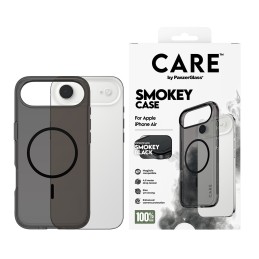PanzerGlass CARE™ by ® Smokey Case w. Black MagSafe iPhone Air coque de protection pour téléphones portables Housse Noir