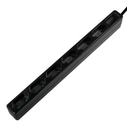 LogiLink LPS231B base múltiple 1,5 m 6 salidas AC Interior Negro