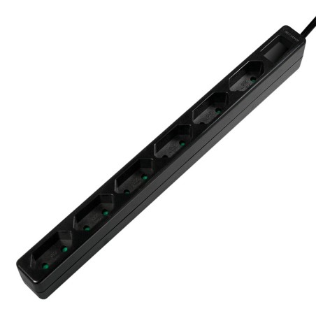 LogiLink LPS231B multiprise 1,5 m 6 sortie(s) CA Intérieure Noir