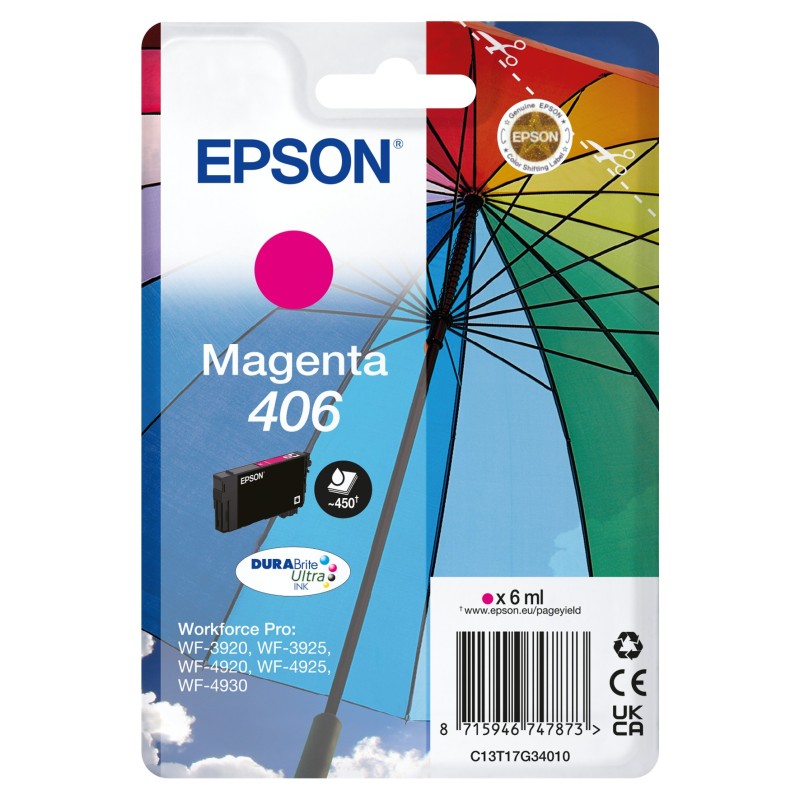 Epson Cartouche d’encre magenta DURABrite Ultra Parapluie 406