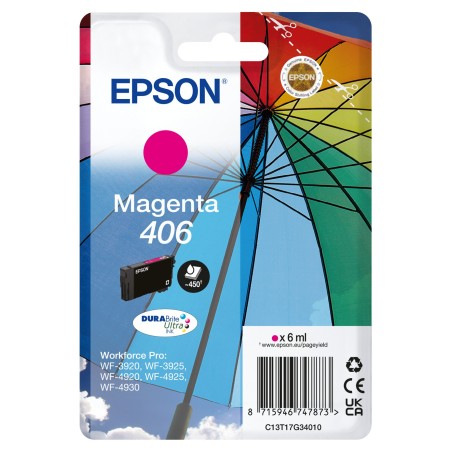 Epson Singlepack Magenta 406 Umbrella DURABrite Ultra Tinte