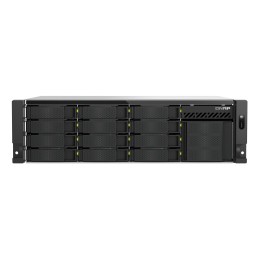 QNAP TS-H1655XEU-RP Serveur de stockage Rack (3 U) Intel Atom® C5125 8 Go DDR4 0 To QuTS hero Noir, Gris