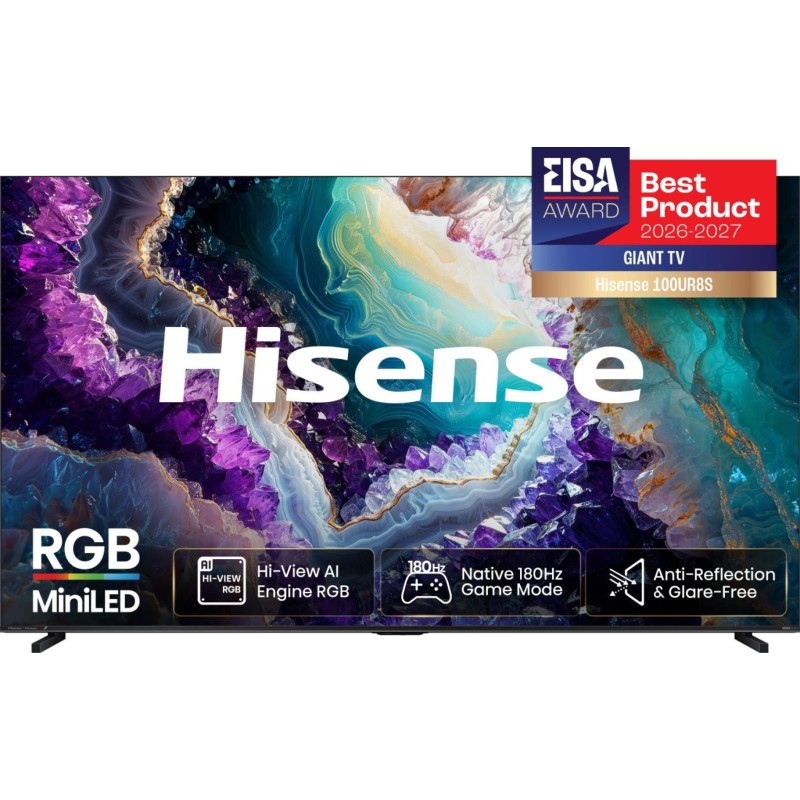 Hisense 100UR8DS 2,54 m (100") 4K Ultra HD Smart TV Wifi Noir
