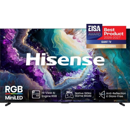 Hisense 100UR8DS 2,54 m (100") 4K Ultra HD Smart TV Wi-Fi Nero