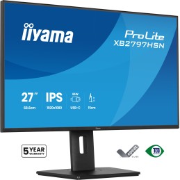 iiyama ProLite XB2797HSN-B1 écran plat de PC 68,6 cm (27") 1920 x 1080 pixels Full HD LCD Noir