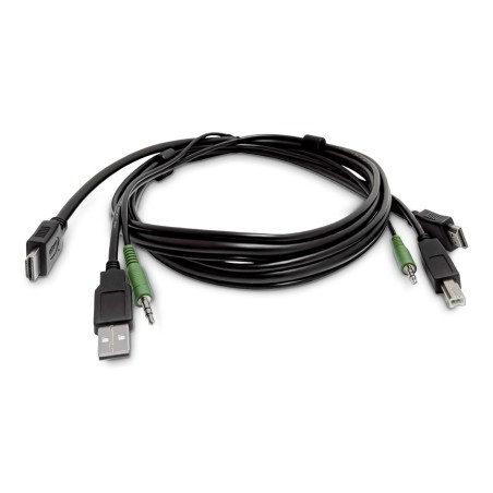 StarTech.com Câble KVM HDMI de 1,8 m, USB 2.0, Audio 3,5 mm, Câble Combiné Universellement Compatible pour Switch KVM, Conforme
