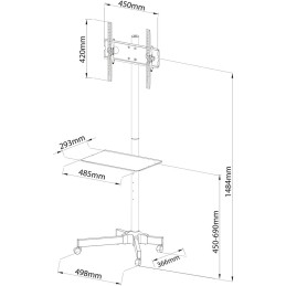 Techly ICA-TR21 TV-Halterung 139,7 cm (55") Schwarz