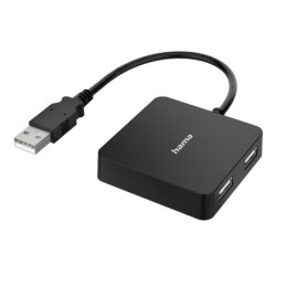 Hama 00300081 hub di interfaccia USB 2.0 Type-A 480 Mbit s Nero