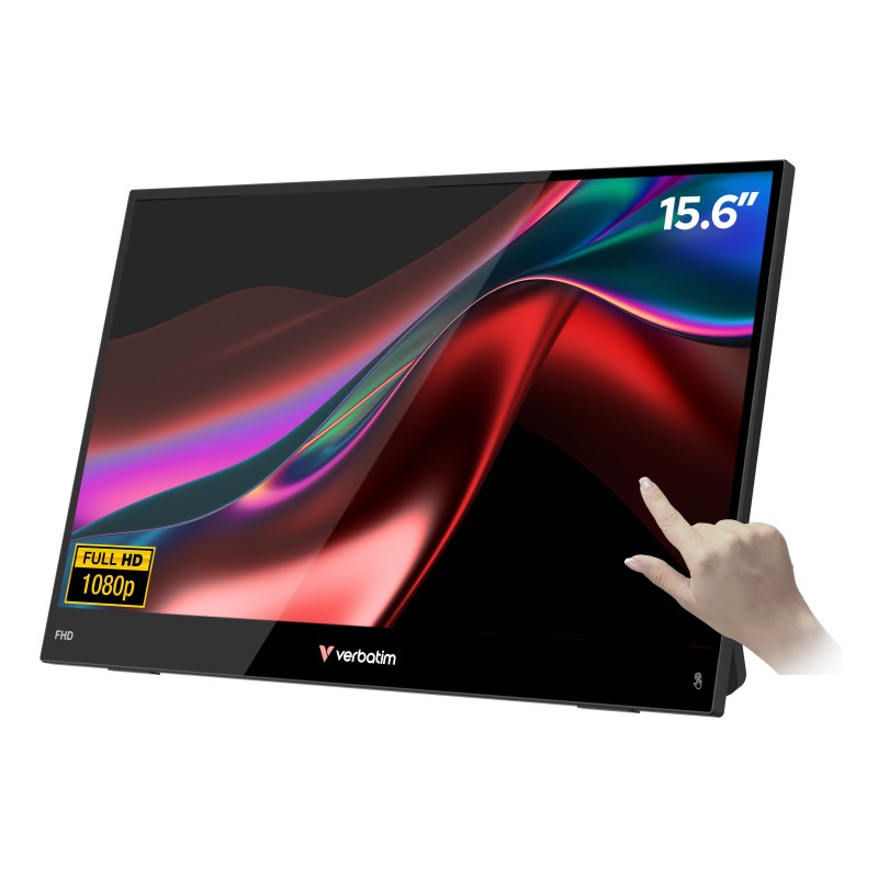 Verbatim Portable 15.6" FHD Touch Monitor LIGHT Portable monitor Black 15.6" LCD 1920 x 1080 pixels
