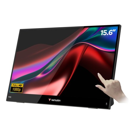 Verbatim Portable 15.6" FHD Touch Monitor LIGHT Tragbarer Monitor Schwarz 39,6 cm (15.6") LCD 1920 x 1080 Pixel