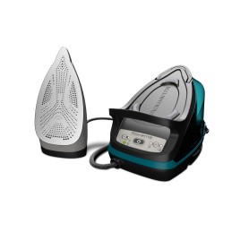 Rowenta DG7623 Centrale de repassage à vapeur sous pression 2200 W 1,1 L Semelle Laser HD Microsteam 400 Noir, Bleu