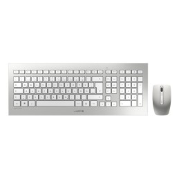 CHERRY DW 8000 clavier Souris incluse Bureau RF sans fil QWERTZ Allemand Argent, Blanc