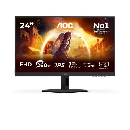 AOC G4 24G4HRE pantalla para PC 60,5 cm (23.8") 1920 x 1080 Pixeles Full HD LED Negro, Rojo