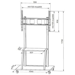Techly ICA-TR30 signage display mount 100" Black