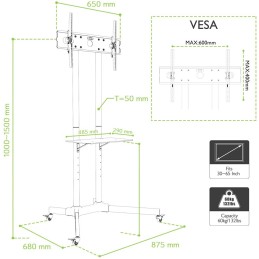 Techly ICA-TR6 TV-Halterung 165,1 cm (65") Schwarz