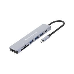 Conceptronic DONN19G laptop dock port replicator Wired USB 3.2 Gen 1 (3.1 Gen 1) Type-C Gray