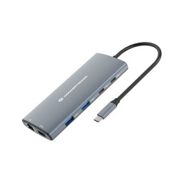 Conceptronic DONN06G Avec fil USB 3.2 Gen 1 (3.1 Gen 1) Type-C Gris