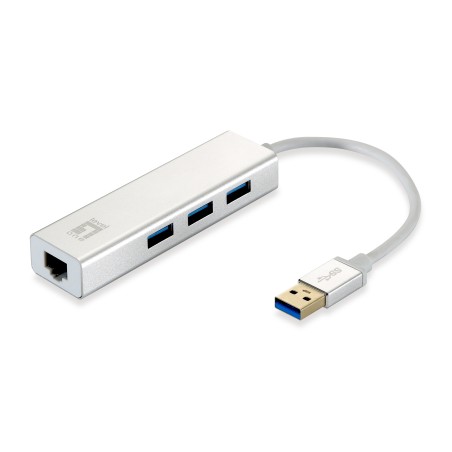 LevelOne USB-0503 Gigabit USB Netzwerkadapter mit USB Hub