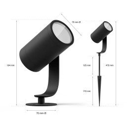 Philips Hue White and Color ambiance Faretto per esterni Lily