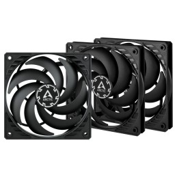 ARCTIC P12 Slim PWM PST Computer case Fan 4.72" (12 cm) Black 3 pc(s)