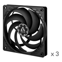ARCTIC P12 Slim PWM PST Computer case Fan 4.72" (12 cm) Black 3 pc(s)