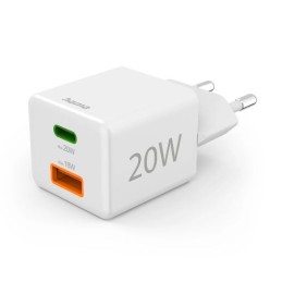 Hama 00201991 cargador de dispositivo móvil Auriculares, Batería portátil, Smartphone, Tableta Blanco Corriente alterna Carga