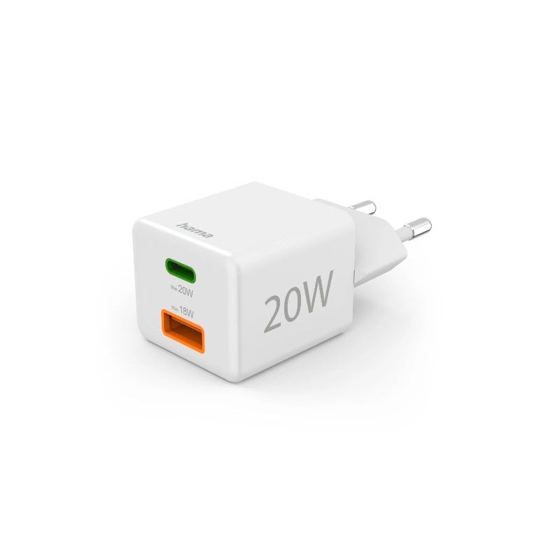 Hama 00201991 Caricabatterie per dispositivi mobili Auricolare, Power bank, Smartphone, Tablet Bianco AC Ricarica rapida Interno