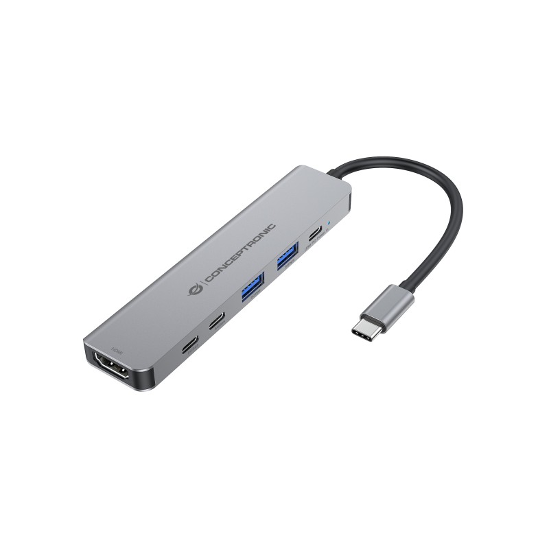 Conceptronic DONN33G laptop dock port replicator Wired USB 3.2 Gen 1 (3.1 Gen 1) Type-C Silver