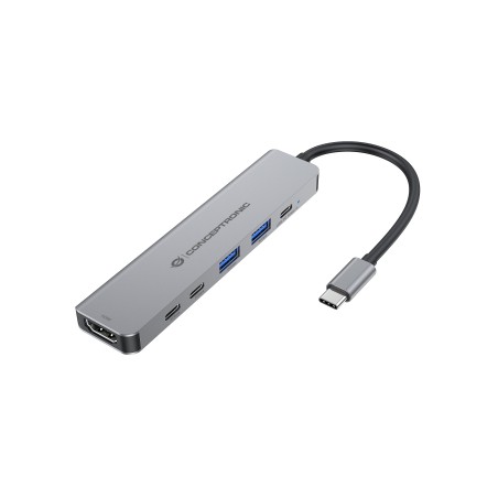 Conceptronic DONN33G station d'accueil Avec fil USB 3.2 Gen 1 (3.1 Gen 1) Type-C Argent