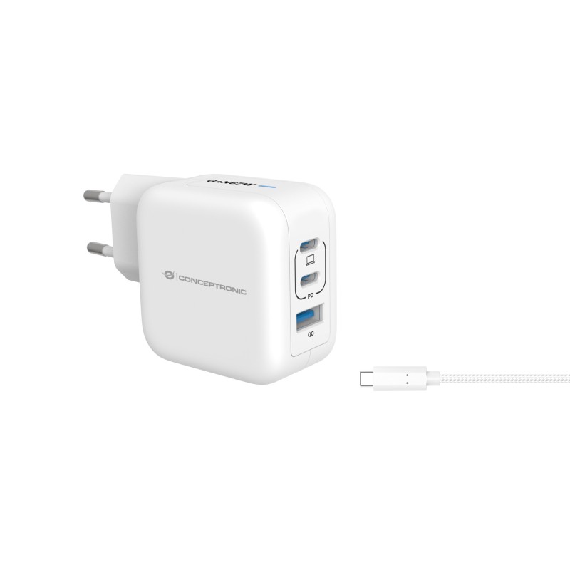 Conceptronic ALTHEA17W mobile device charger Universal White AC Fast charging Indoor