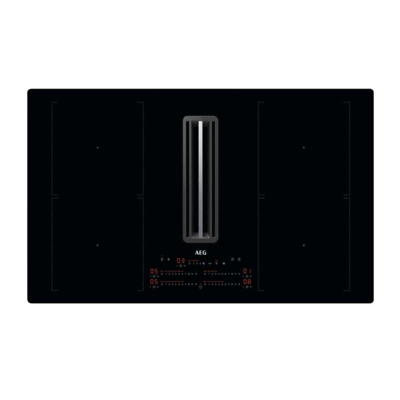 AEG CCE84751CB Noir Intégré 83 cm Plaque avec zone à induction 4 zone(s) Hotte intégrée