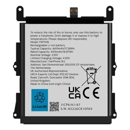 Fairphone F6BATT-1ZW-WW1 ricambio per cellulare Batteria Nero