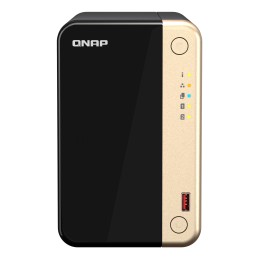 QNAP TS-264 NAS Tower Intel® Celeron® N5095 8 GB 0 TB QNAP QTS Schwarz, Gold