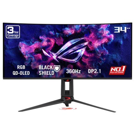 ASUS ROG Swift OLED PG34WCDN computer monitor 34" 3440 x 1440 pixels Wide Quad HD QD-OLED Black
