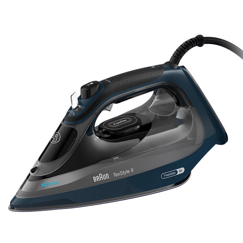 Braun TexStyle 9 0127409002 fer à repasser Fer à vapeur EloxalPlus soleplate 3200 W Bleu foncé