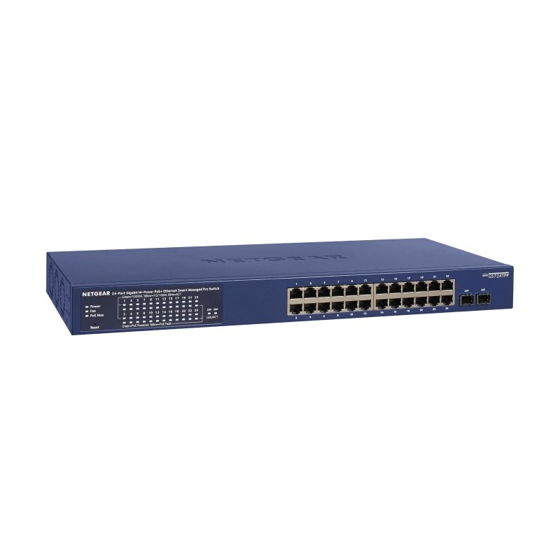 NETGEAR GS724TP Gestito L2 L3 L4 Gigabit Ethernet (10 100 1000) Supporto Power over Ethernet (PoE) Blu