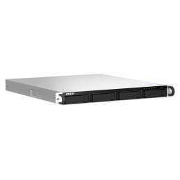 QNAP TS-464U-RP NAS Rack (1U) Intel® Celeron® N5095 8 GB DDR4 0 TB QNAP Turbo System Aluminium, Schwarz