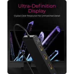 ICY BOX IB-DK2116-C Acoplamiento USB 3.2 Gen 2 (3.1 Gen 2) Type-C Negro