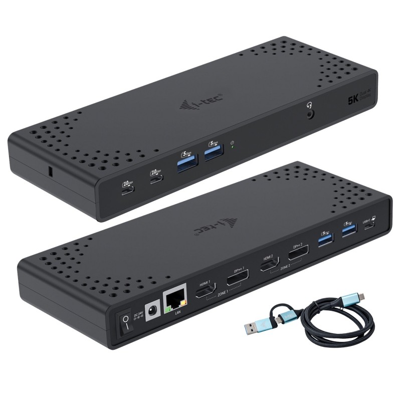 i-tec CADUA4KDOCKPDL2 replicatore di porte e docking station per laptop Cablato USB 3.2 Gen 1 (3.1 Gen 1) Type-C Nero