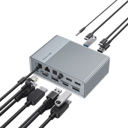 Targus HDG215-EUZ replicatore di porte e docking station per laptop USB 3.2 Gen 2 (3.1 Gen 2) Type-C Argento