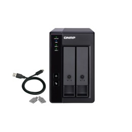 QNAP TR-002 caja para disco duro externo Carcasa de disco duro SSD Negro 2.5 3.5"