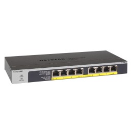 NETGEAR GS108LP Unmanaged Gigabit Ethernet (10 100 1000) Power over Ethernet (PoE) 1U Black, Gray