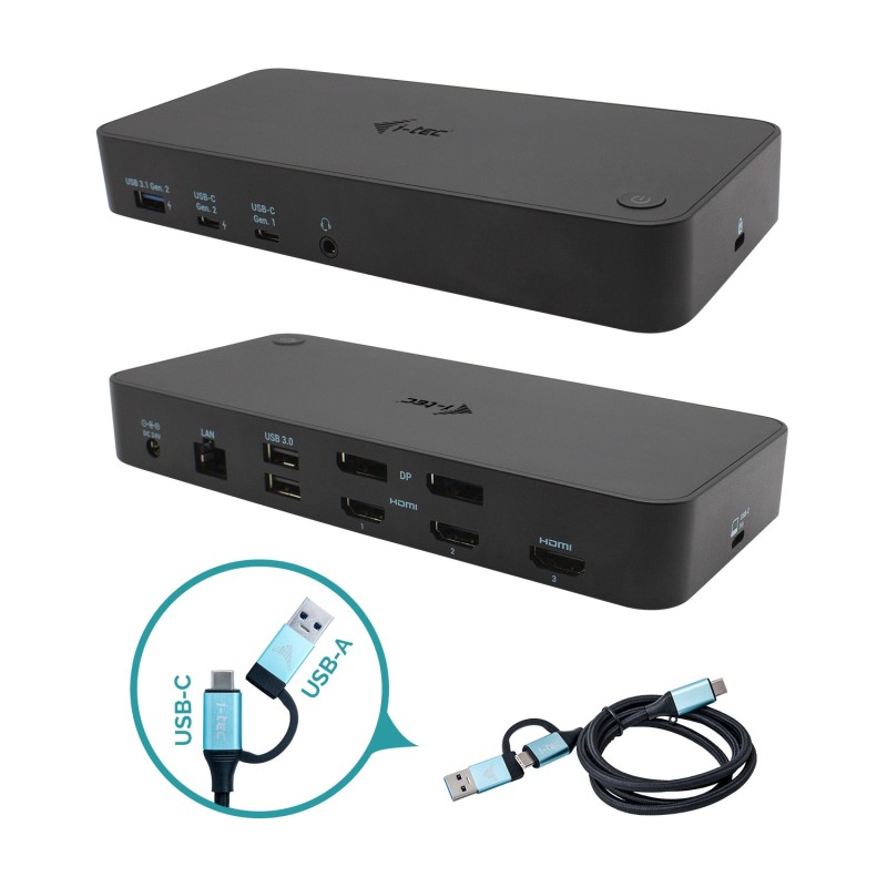 i-tec CATRIPLEDOCKPDPRO laptop dock port replicator Wired USB 3.2 Gen 1 (3.1 Gen 1) Type-C Black