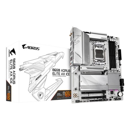 GIGABYTE B650 AORUS ELITE AX ICE Scheda madre - Supporta CPU AMD Ryzen 9000, VRM digitale a 12+2+2 fasi, fino a 8000 MHz DDR5